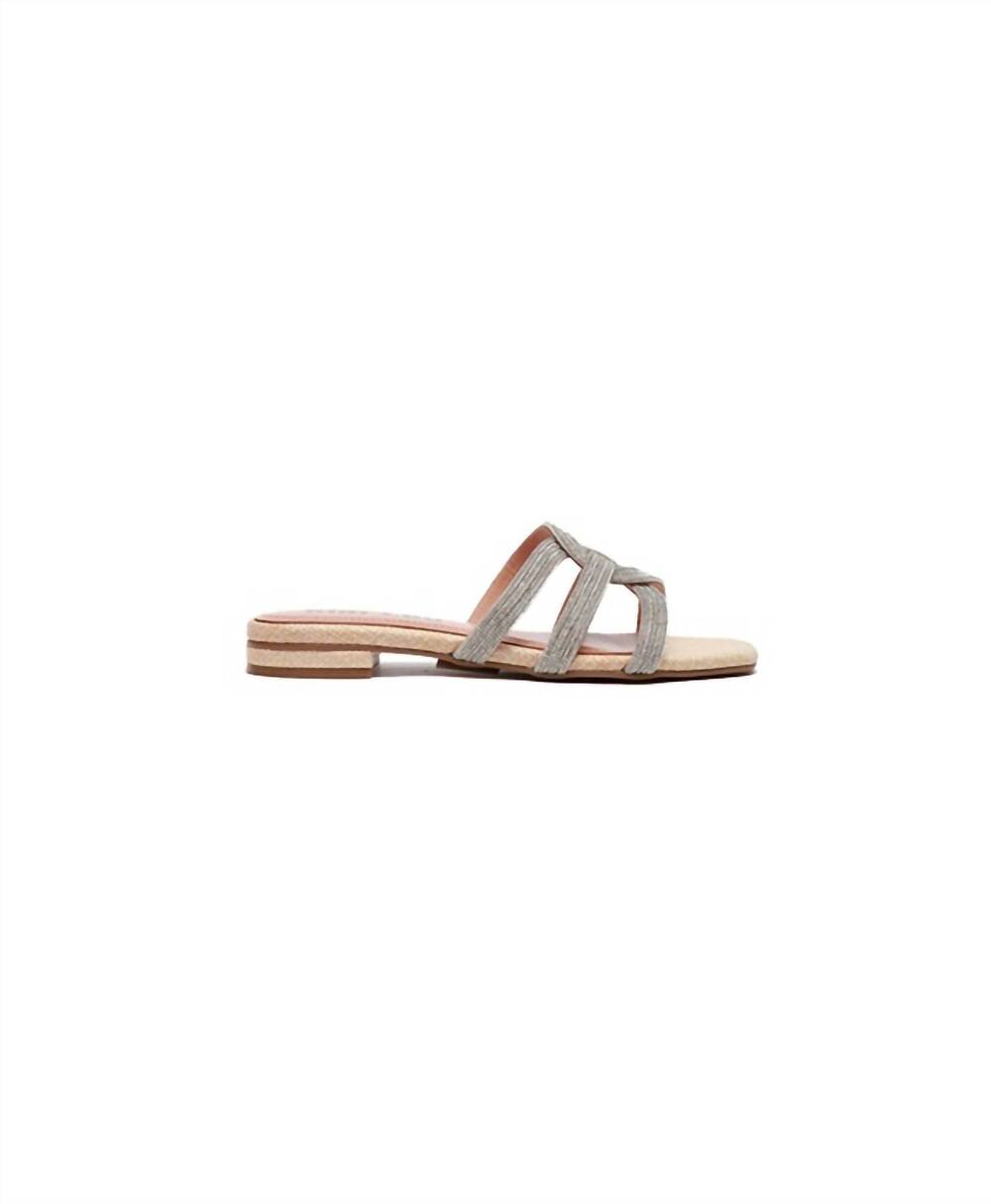 NEW BIBI LOU women's eve rhinestone sandal in nude